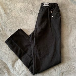 Vintage High Waisted Rockies Black Denim Pants